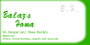 balazs homa business card